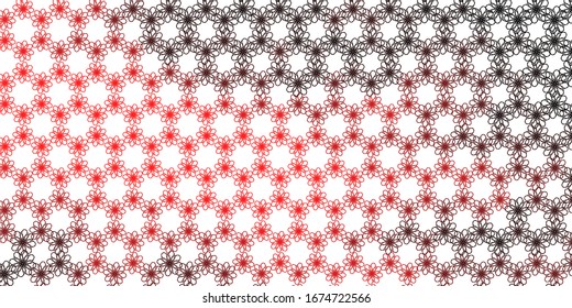 Light Red vector background with lines. Bright illustration with gradient circular arcs. Pattern for booklets, leaflets.