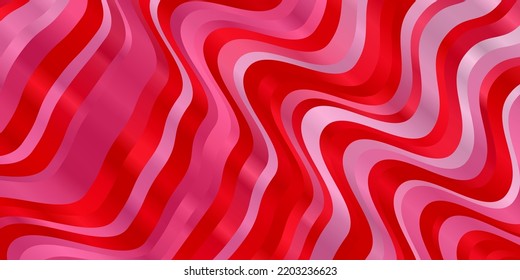 Light Red vector background with lines. Bright sample with colorful bent lines, shapes. Pattern for websites, landing pages.