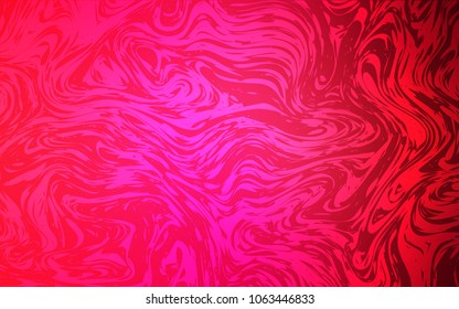 Light Red vector background with liquid shapes. Modern gradient abstract illustration with bandy lines. Marble design for your web site.