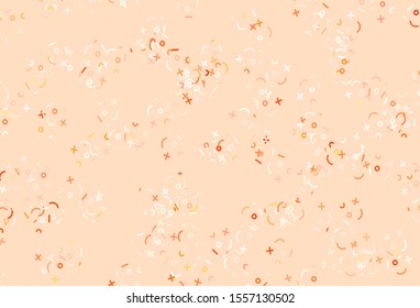 Light Red vector background with math elements. Modern geometrical illustration with numerals. Template for landing page of typography.