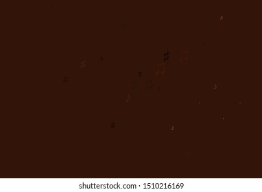 Light Red vector background with music symbols. Modern abstract illustration with melody keys. Modern design for wallpapers.