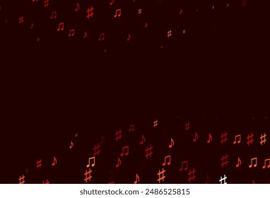 Light Red vector background with music symbols. Modern abstract illustration with melody keys. Modern design for wallpapers.