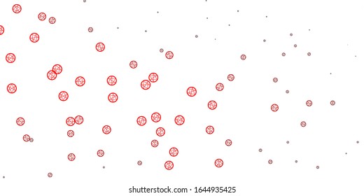 Light Red vector background with occult symbols. Colorful mystic symbols with a gradient in ancient style. Design for magic, spiritual events.