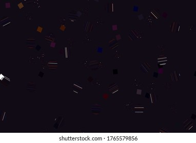 Fondo vectorial rojo claro con estilo poligonal con círculos. Ilustración con círculos coloridos, triángulos, rectángulos. Diseño inteligente para sus anuncios.