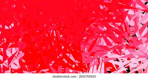 hellroter Vektorhintergrund mit polygonalen Formen. Klare abstrakte Illustration mit Dreiecksformen im modernen Stil. Muster für Werbeaktionen.