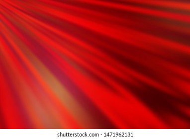 Light Red vector background with radial straight lines. Shining colored illustration with narrow lines. Pattern for business booklets, leaflets.