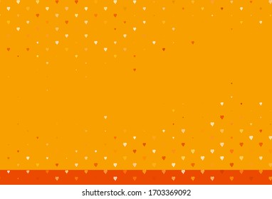 Light Red vector background with Shining hearts. Shining illustration with hearts on abstract template. Design for celebrating of Valentine Day.