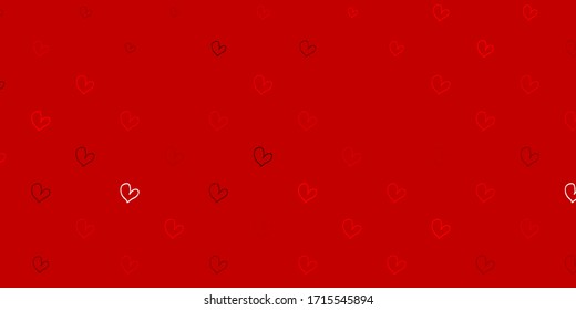Light Red vector background with Shining hearts. Illustration with hearts in love concept for valentine's day. Design for your business advert of anniversary.