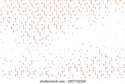 Light Red vector background with signs of numerals. Abstract illustration with colored algebra signs. Template can be used as a background for ads of typography.