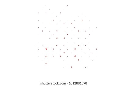 Light Red vector background with signs of Euro. Shining illustration with signs of Euro on abstract template. Template can be used as a background for ads of markets, loans.