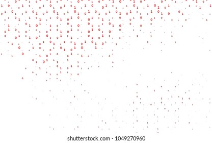 Light Red vector background with signs of numerals. Blurred design in simple style with collection of numerals. The pattern can be used as ads, poster, banner for books.