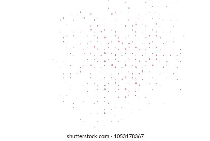 Light Red vector background with signs of numerals. Colored mathematic signs with gradient on white background. Smart design for your business advert of university.