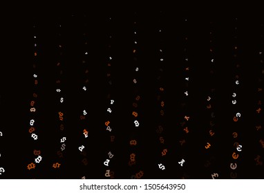 Light Red vector background with signs of currency. Shining colored illustration with currency signs. Design for ad, poster, banner of money making.