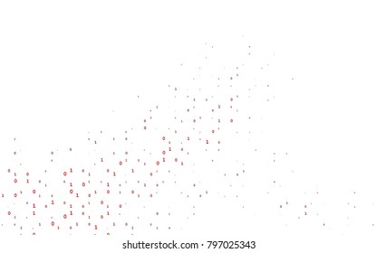 Light Red vector background with signs of numerals. Colored mathematic signs with gradient on white background. Best design for your ad, poster, banner of math college.