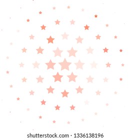 Light Red vector background with small and big stars. Colorful illustration in abstract style with gradient stars. Pattern for websites, landing pages.