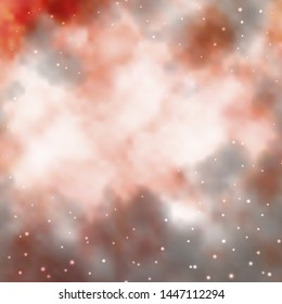 Light Red vector background with small and big stars. Colorful illustration with abstract gradient stars. Design for your business promotion.