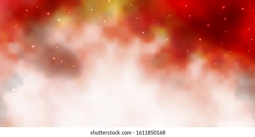 Light Red vector background with small and big stars. Decorative illustration with stars on abstract template. Design for your business promotion.
