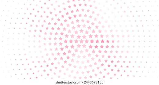 Light Red vector background with small and big stars. Blur decorative design in simple style with stars. Pattern for websites, landing pages.