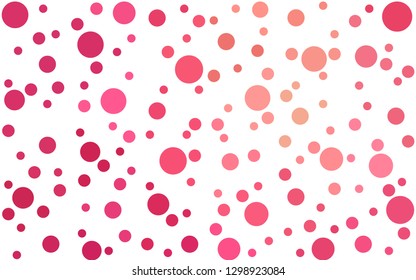 Light Red vector  background with spots. Glitter abstract illustration with blurred drops of rain. Pattern for textures of wallpapers.