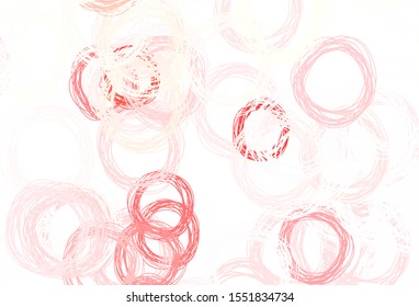 Light Red vector background with spots. Modern abstract illustration with colorful water drops. Design for your business advert.