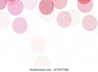 Light Red vector background with spots. Illustration with set of shining colorful abstract circles. Design for poster, banner of websites.