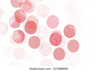 Light Red vector background with spots. Blurred bubbles on abstract background with colorful gradient. Pattern for ads, leaflets.