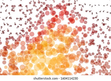 Light Red vector background with spots. Blurred decorative design in abstract style with bubbles. New template for your brand book.