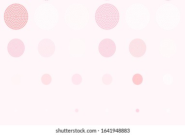 Light Red vector background with spots. Abstract illustration with colored bubbles in nature style. Pattern for textures of wallpapers.