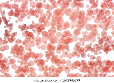 Light Red vector background with spots. Illustration with set of shining colorful abstract circles. Pattern for futuristic ad, booklets.