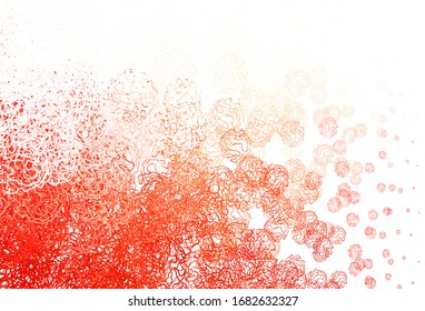 Light Red vector background with spots, lines. Glitter abstract illustration with colorful dots, lines. Pattern for beautiful websites.