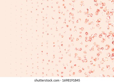 Light Red vector background with spots. Glitter abstract illustration with blurred drops of rain. Design for your business advert.