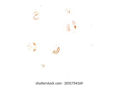 Fondo vectorial rojo claro con puntos. Ilustración abstracta brillante con gotas borrosas de lluvia. Diseño para afiches, banner de sitios web.