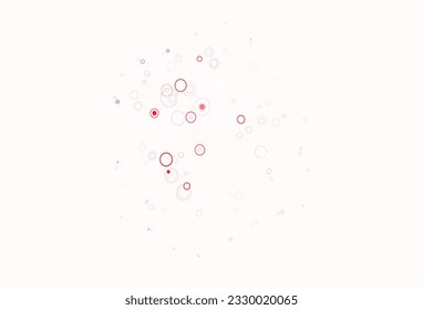 Light Red vector background with spots. Illustration with set of shining colorful abstract circles. Pattern for ads, leaflets.