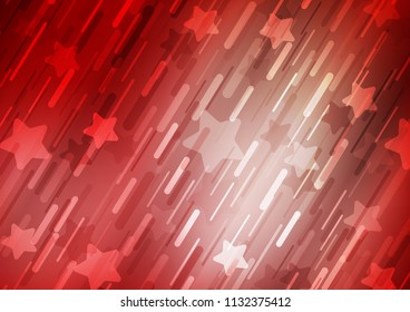 Light Red vector background with straight lines. Lines on blurred abstract background with gradient. The template can be used as a background.
