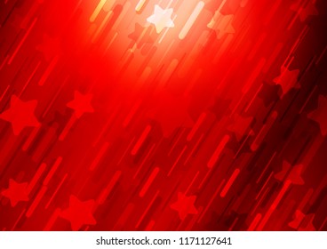 Light Red vector background with straight lines. Glitter abstract illustration with colored sticks. The template can be used as a background.