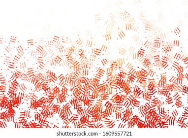 Light Red vector background with straight lines, dots. Modern geometrical abstract illustration with Lines. Pattern for ads, posters, banners.
