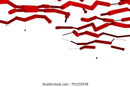 Light Red vector background with straight lines. Glitter abstract illustration with colored sticks. The pattern can be used for websites.