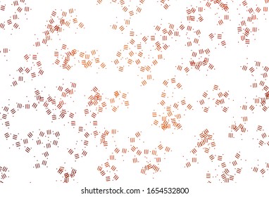 Light Red vector background with stright stripes, dots. Colorful shining illustration with lines on abstract template. Smart design for your business advert.