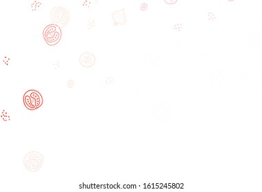 Light Red vector background with tasty food. Abstract background with colorful Fast Food illustrations. Design for ad, poster, banner of cafes or restaurants.