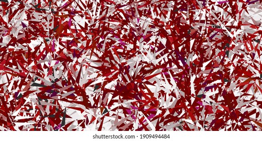 Fondo vectorial rojo claro con triángulos. Ilustración abstracta inteligente con formas triangulares de estilo moderno. Plantilla para comerciales.