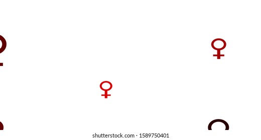 Light Red vector background with woman symbols. Colorful feminism symbols with a gradient in modern style. Smart design for your apps.