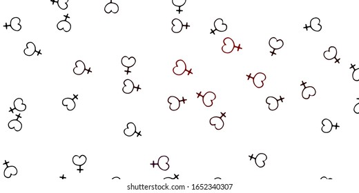 Light Red vector background with woman symbols. Abstract illustration with a depiction of women's power. Simple design for your web site.