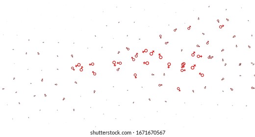 Light Red vector background with woman symbols. Abstract illustration with a depiction of women's power. Design for International Women’s Day.