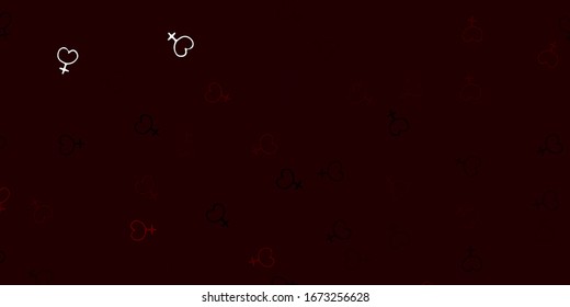 Light Red vector background with woman symbols. Abstract illustration with a depiction of women's power. Background for International Women’s Day.