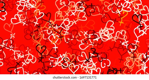 Light Red vector background with woman symbols. Simple design in abstract style with women’s rights activism. Design for International Women’s Day.