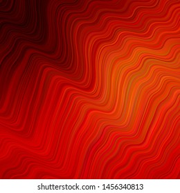 Light Red vector background with wry lines. A sample with colorful lines, shapes. Colorful wave pattern for your design.