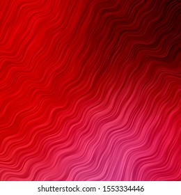 Light Red vector background with wry lines. Abstract gradient illustration with wry lines. Template for cellphones.