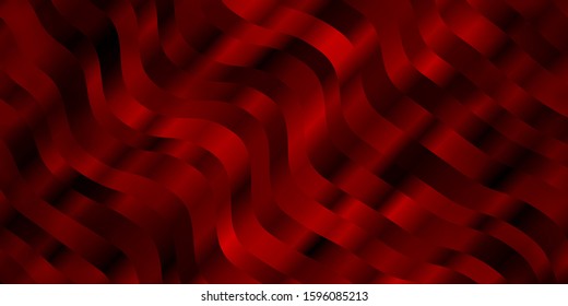 Light Red vector background with wry lines. Colorful illustration in circular style with lines. Pattern for websites, landing pages.