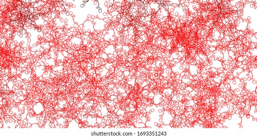 Light Red vector background with wry lines. Colorful illustration in circular style with lines. Pattern for websites, landing pages.