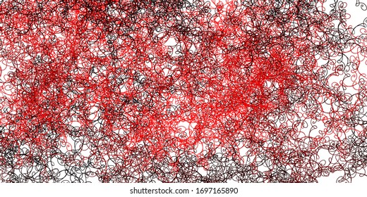 Light Red vector background with wry lines. Colorful illustration with curved lines. Smart design for your promotions.